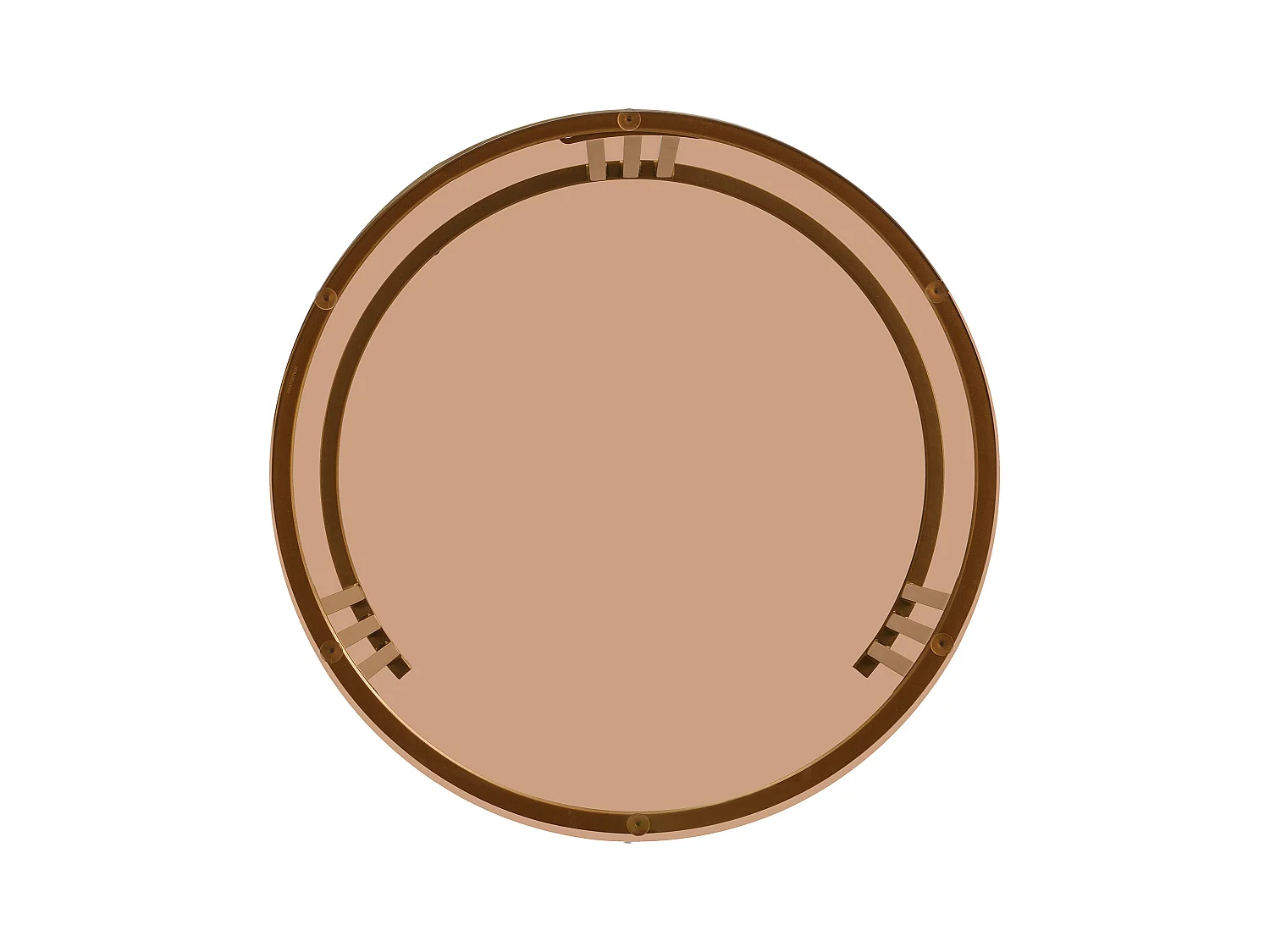 URBAN MEUBLE Table basse gigogne luxe blanc et doré avec dessus en verre