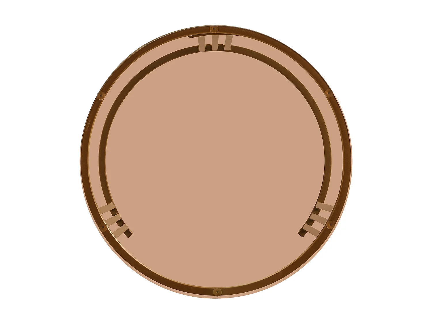 URBAN MEUBLE Table basse gigogne luxe blanc et doré avec dessus en verre