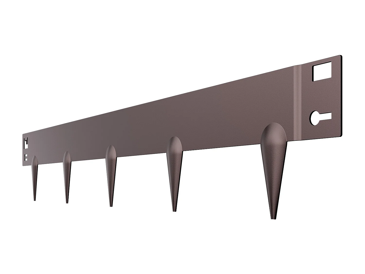 Bordures à Planter SucceBuy Bordure de Jardin en Acier, Lot de 5, 99 x 7,5 cm, Antirouille, Marron