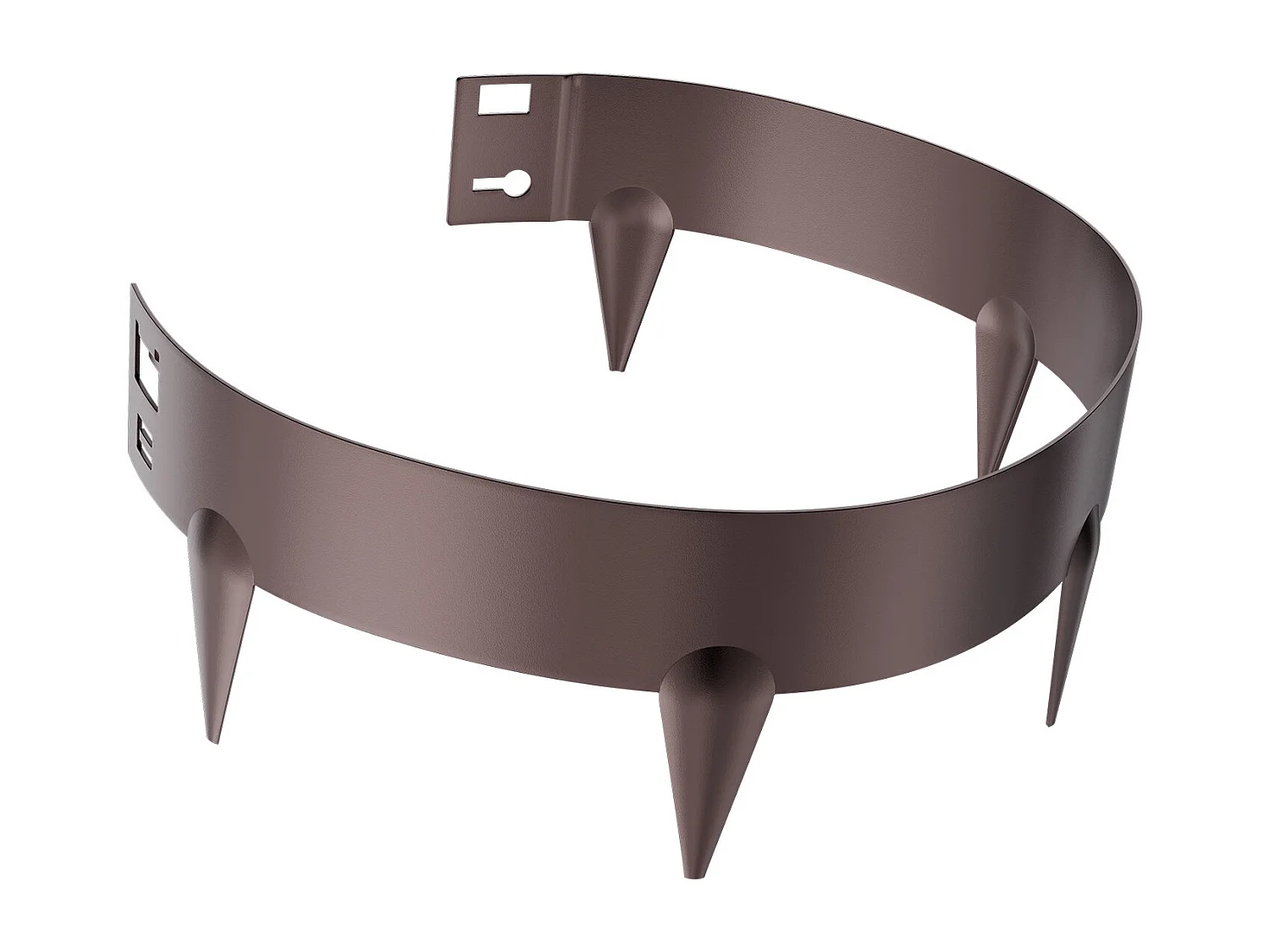 Bordures à Planter SucceBuy Bordure de Jardin en Acier, Lot de 5, 99 x 7,5 cm, Antirouille, Marron