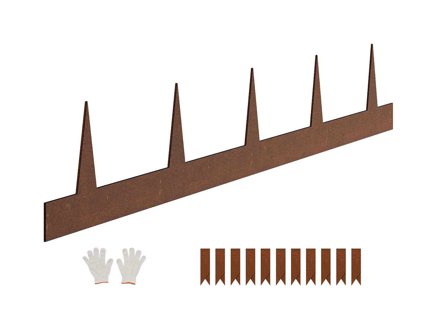 Bordures à Planter SucceBuy Bordure de Jardin en Acier Durable, Résistante aux Intempéries, Lot de 10 Pièces 1016 x 114 mm