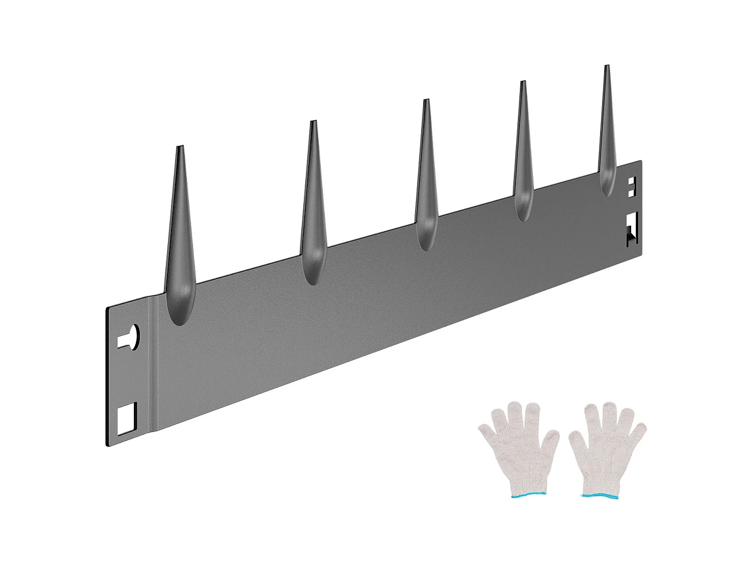 Bordures à Planter SucceBuy Bordure de Jardin en Acier, 5 Pièces, 99 x 7,5 cm, Durable, Gris Foncé