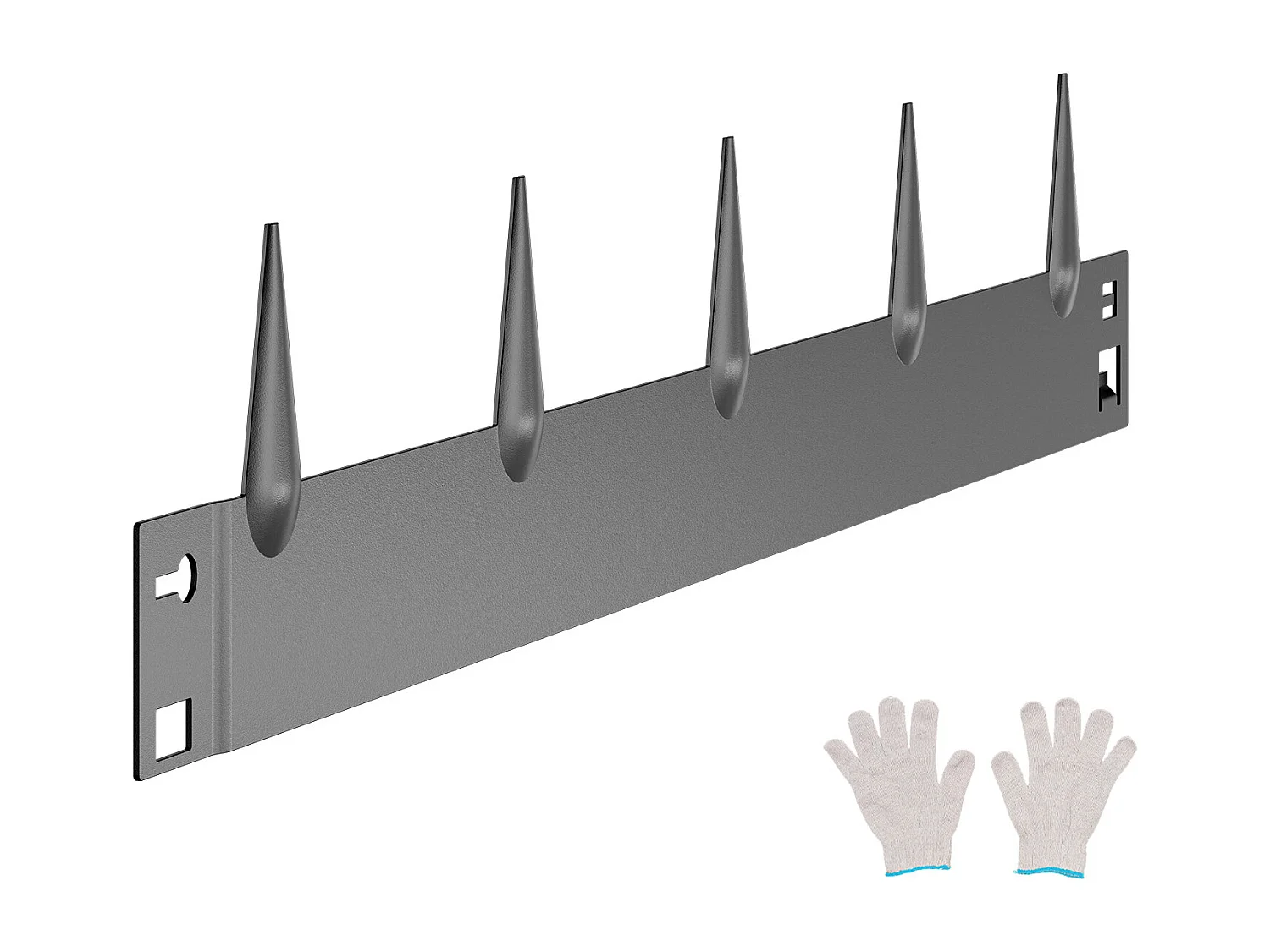 Bordures à Planter SucceBuy Bordure de Jardin en Acier, 5 Pièces, 99 x 7,5 cm, Durable, Gris Foncé