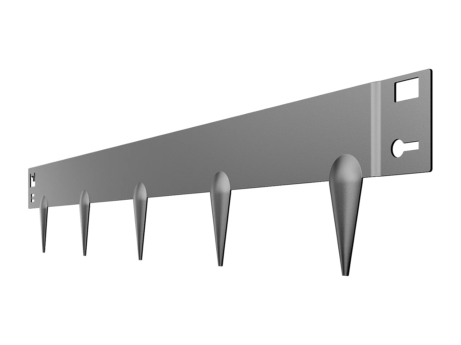 Bordures à Planter SucceBuy Bordure de Jardin en Acier, 5 Pièces, 99 x 7,5 cm, Durable, Gris Foncé