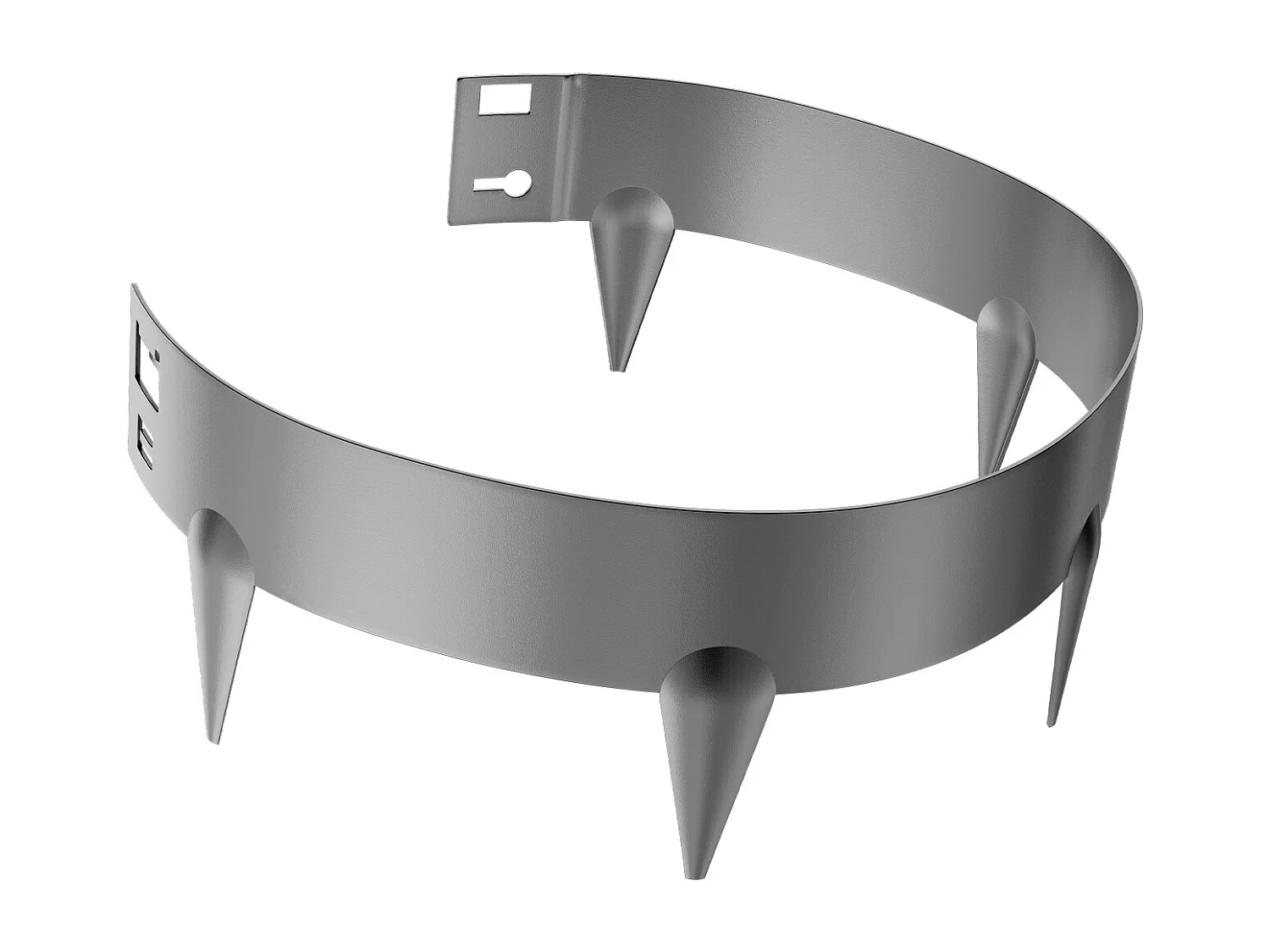 Bordures à Planter SucceBuy Bordure de Jardin en Acier, 5 Pièces, 99 x 7,5 cm, Durable, Gris Foncé