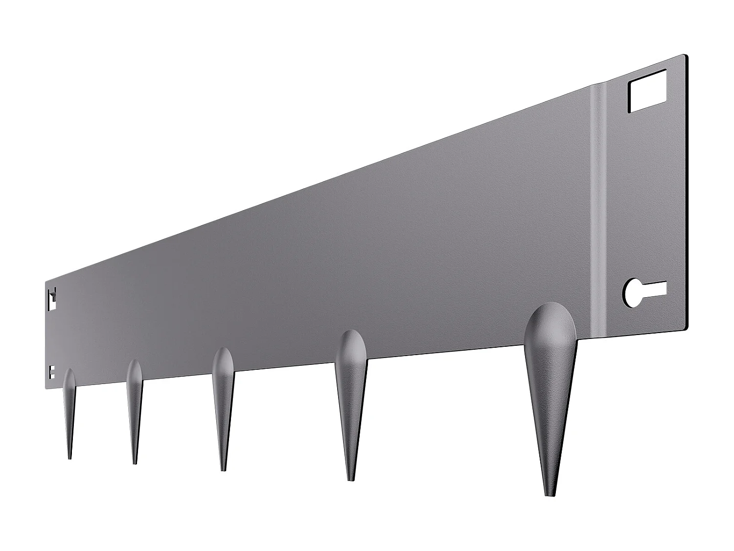 Granice do Sadzenia SucceBuy Obrzeże Ogrodowe, 5 Szt., Wytrzymałe, Odporne na Rdzę, Stal Nierdzewna, 990 x 207 mm, Ciemnoszary