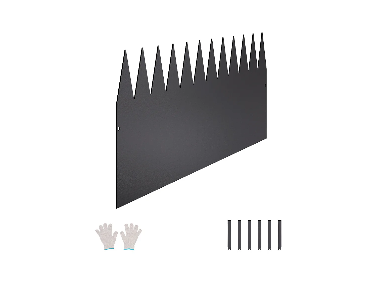 Bordure da Piantare SucceBuy Bordatura da Giardino in Acciaio Resistente e Antiruggine, 4 Pezzi, 1016 x 305 mm