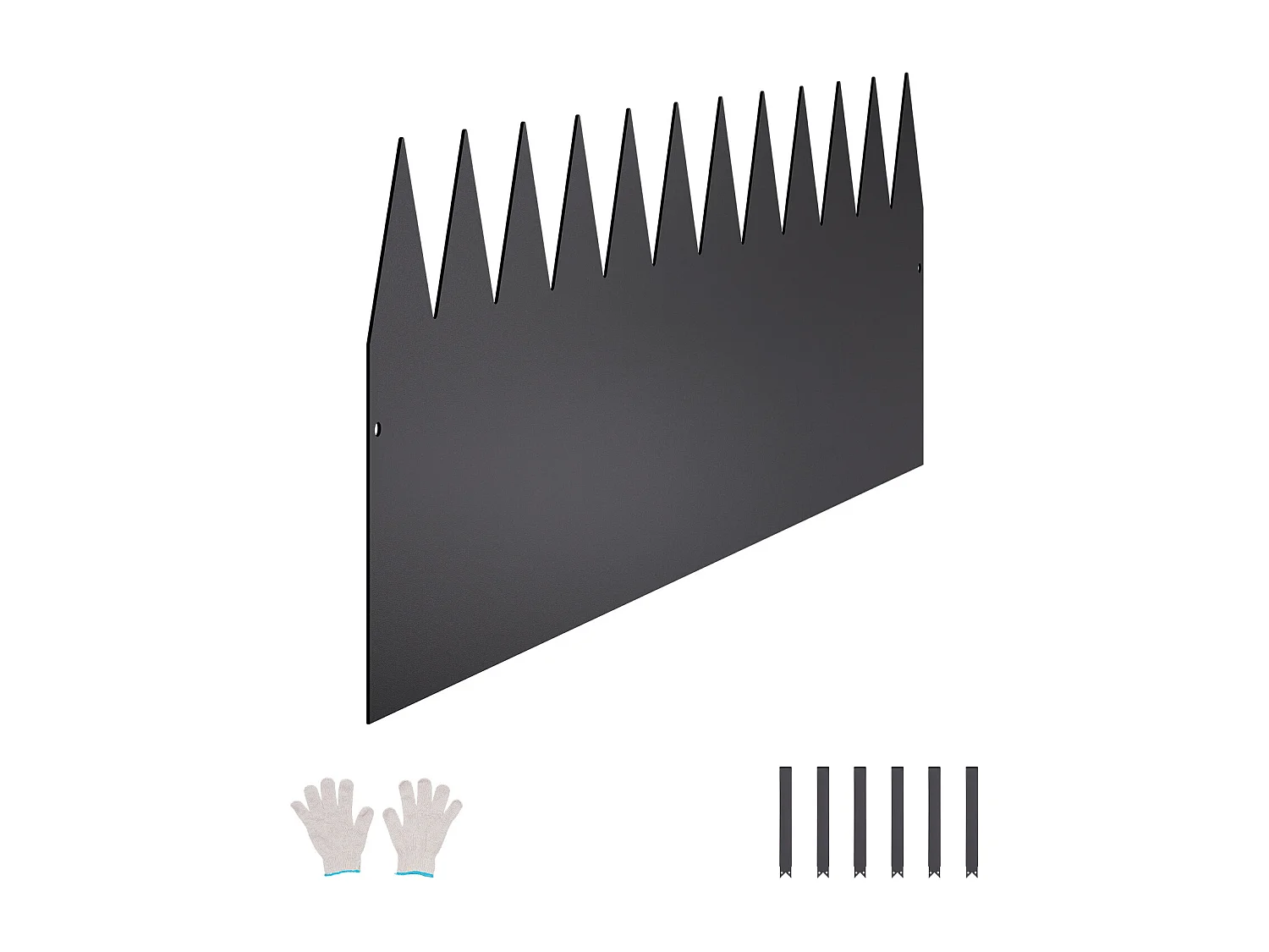 Bordures à Planter SucceBuy Bordure de Jardin en Acier Robuste, Résistante à la Rouille, 4 Pièces 1016 x 305 mm