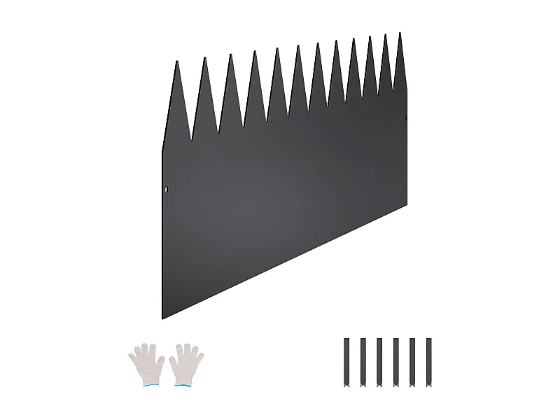 Bordures à Planter SucceBuy Bordure de Jardin en Acier Robuste, Résistante à la Rouille, 4 Pièces 1016 x 305 mm