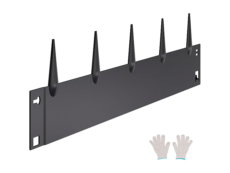 Bordures à Planter SucceBuy Bordure de Jardin en Acier Robuste, Résistante à la Rouille, 5 Pièces 990 x 181 mm, Noir