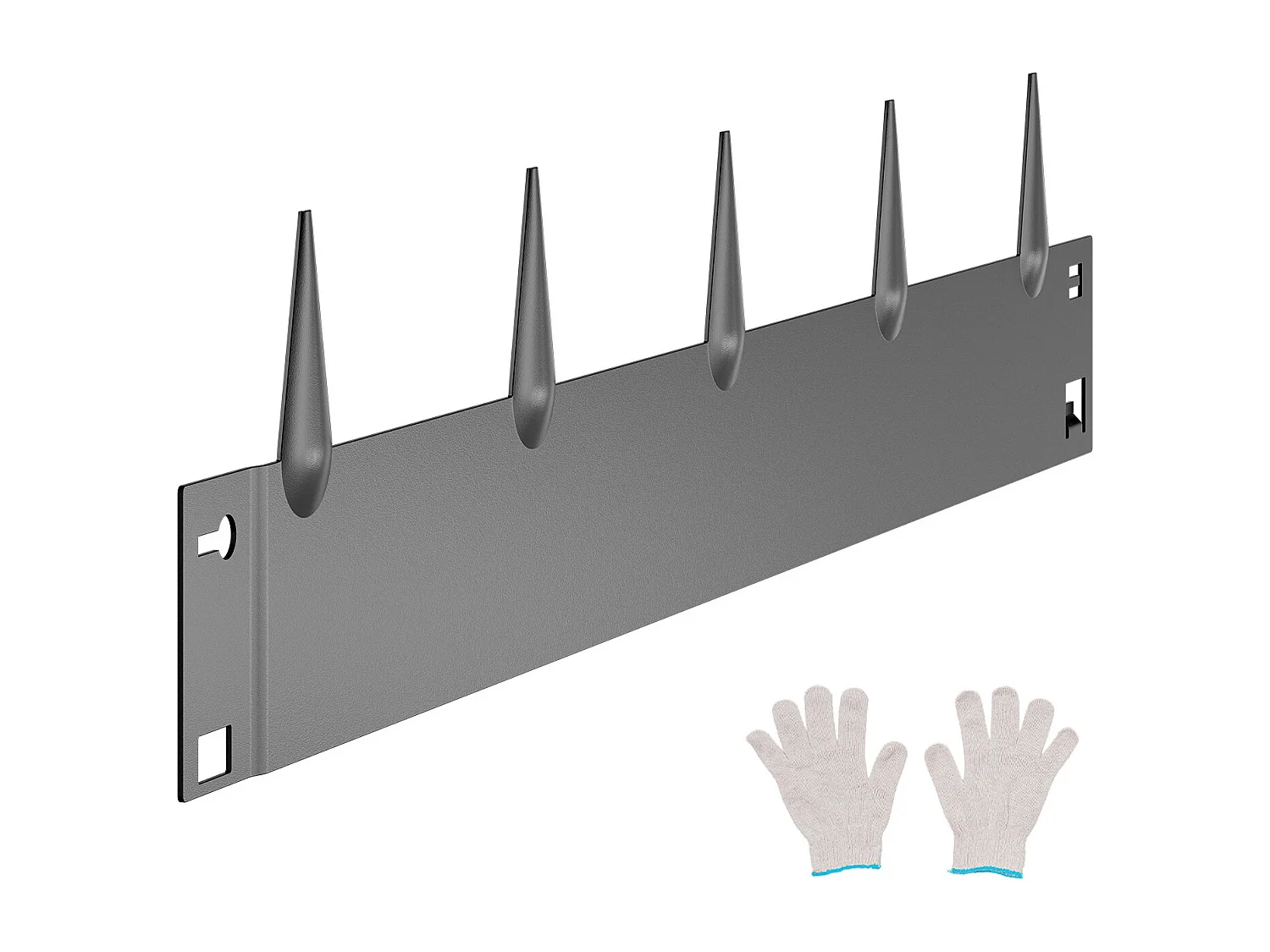 Randen om te Planten SucceBuy 5-Delige Stalen Tuinrand, 99 x 10 cm, Roestvrij, Donkergrijs