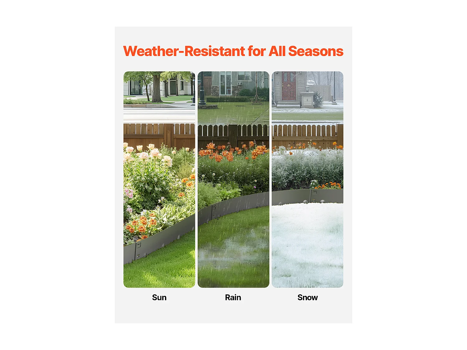 Randen om te Planten SucceBuy 5-Delige Stalen Tuinrand, 99 x 10 cm, Roestvrij, Donkergrijs