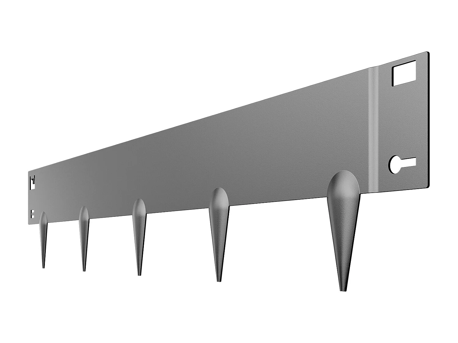 Randen om te Planten SucceBuy 5-Delige Stalen Tuinrand, 99 x 10 cm, Roestvrij, Donkergrijs