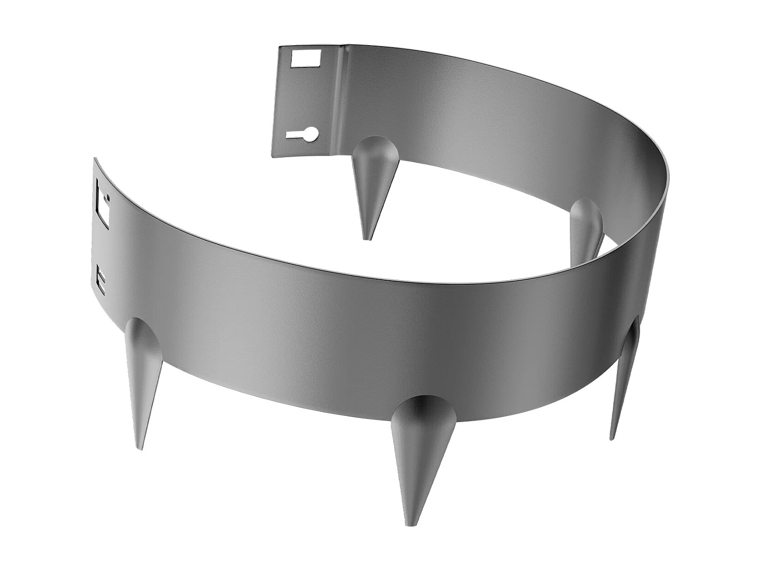 Randen om te Planten SucceBuy 5-Delige Stalen Tuinrand, 99 x 10 cm, Roestvrij, Donkergrijs