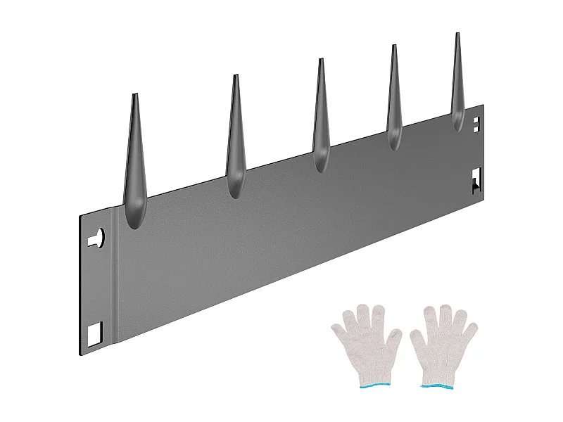 Randen om te Planten SucceBuy 5-Delige Stalen Tuinrand, 99 x 10 cm, Roestvrij, Donkergrijs