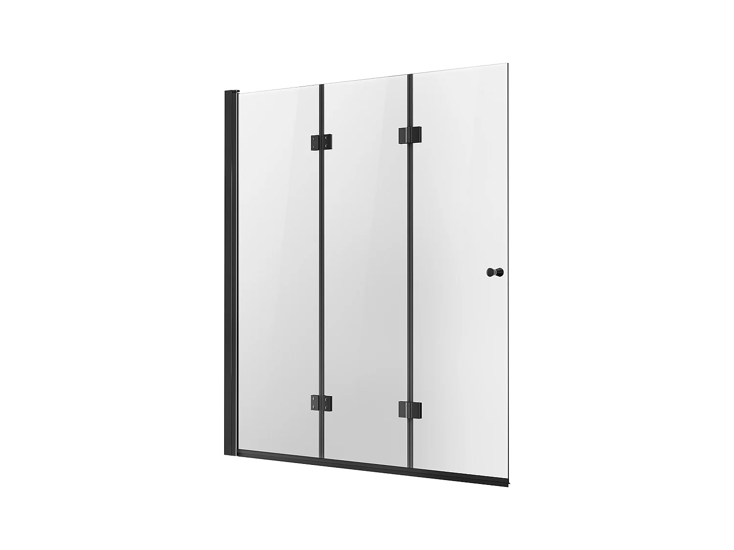 Porte de Douche SucceBuy Porte de Baignoire-Douche Pliable sans Cadre 1295 x 1422 mm