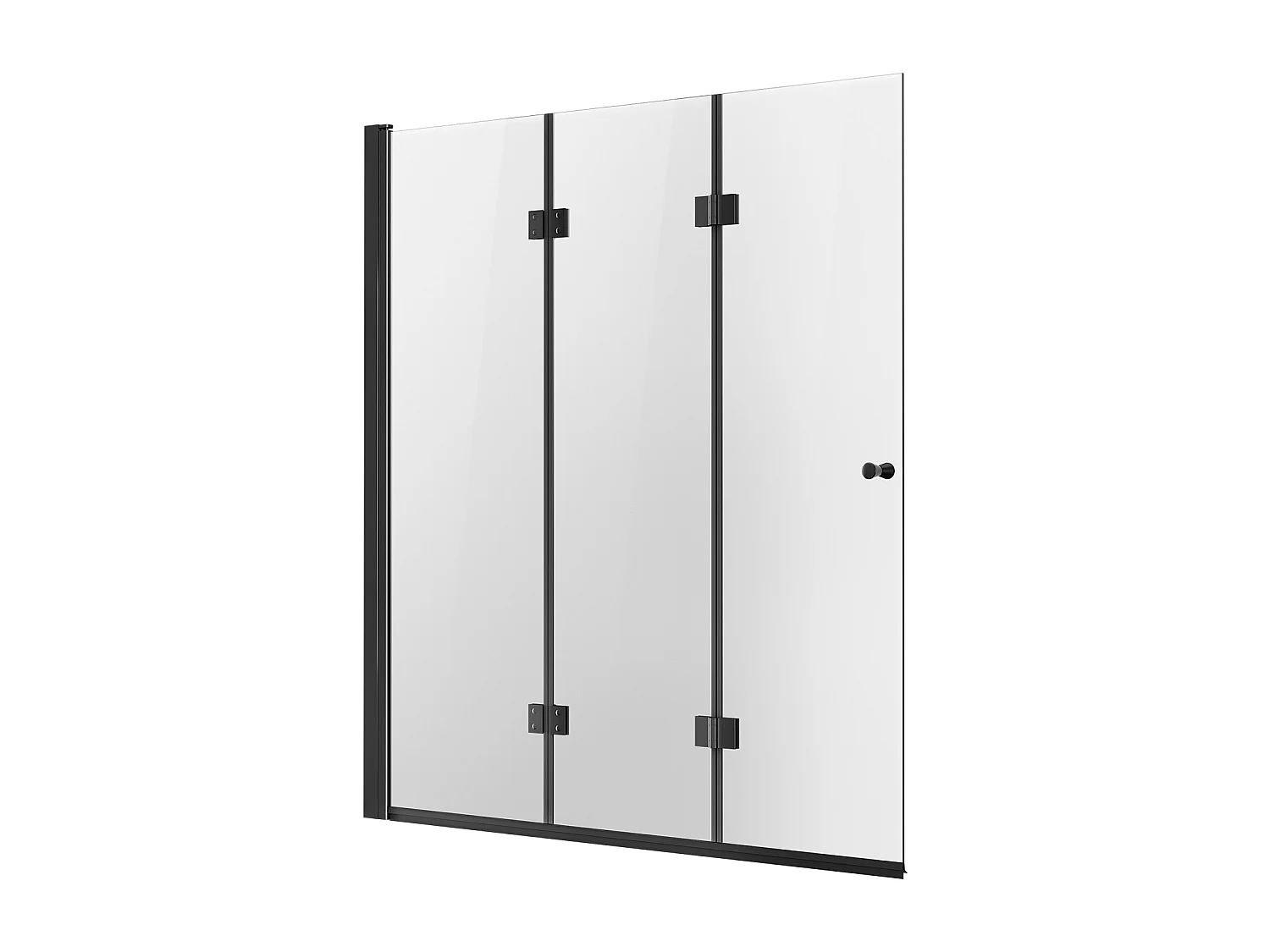 Drzwi Prysznicowe SucceBuy Bezramowe Składane Drzwi Wannowo-Prysznicowe 1295 × 1422 mm