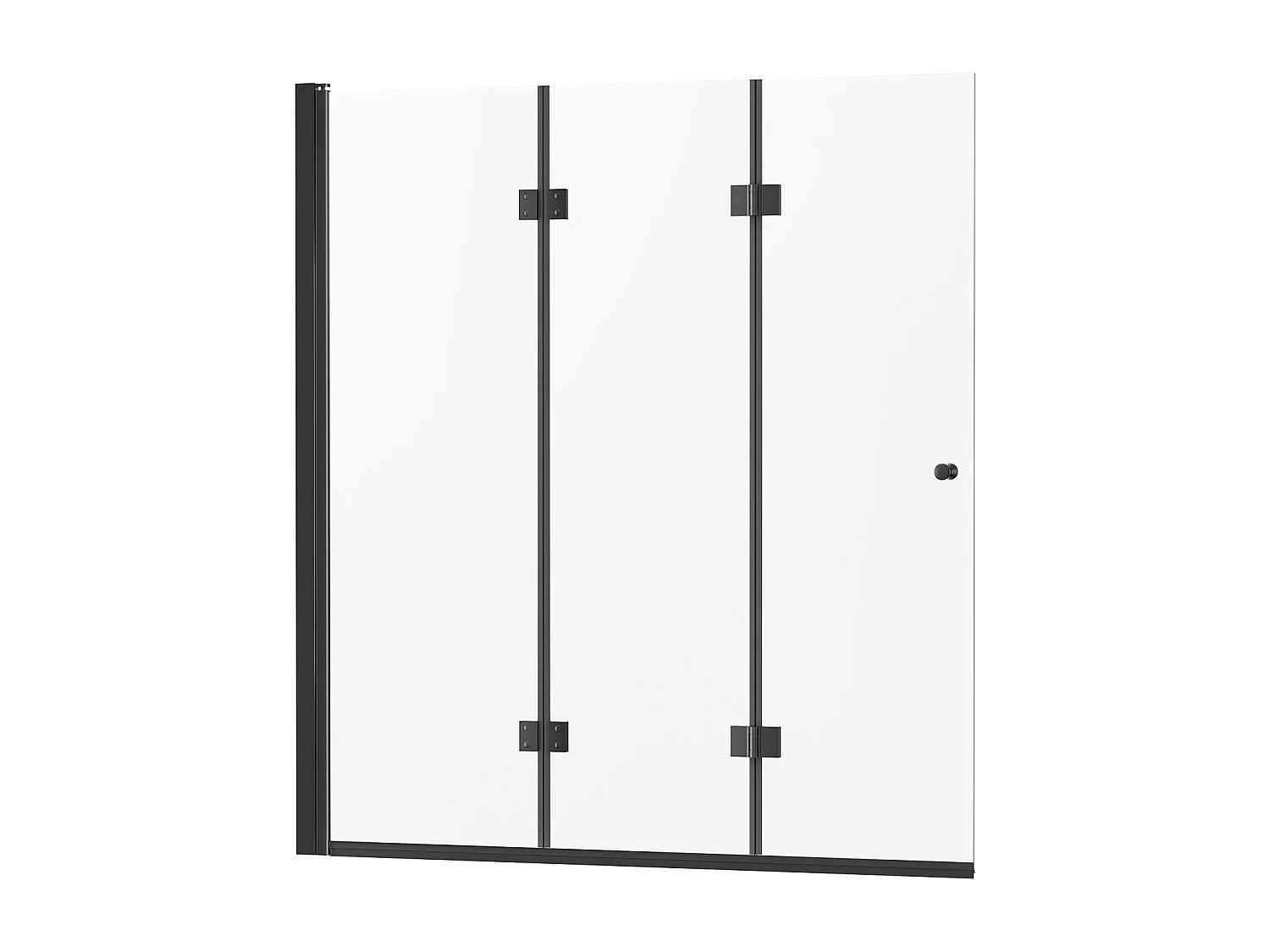 Drzwi Prysznicowe SucceBuy Bezramowe Składane Drzwi Wannowo-Prysznicowe 1295 × 1422 mm