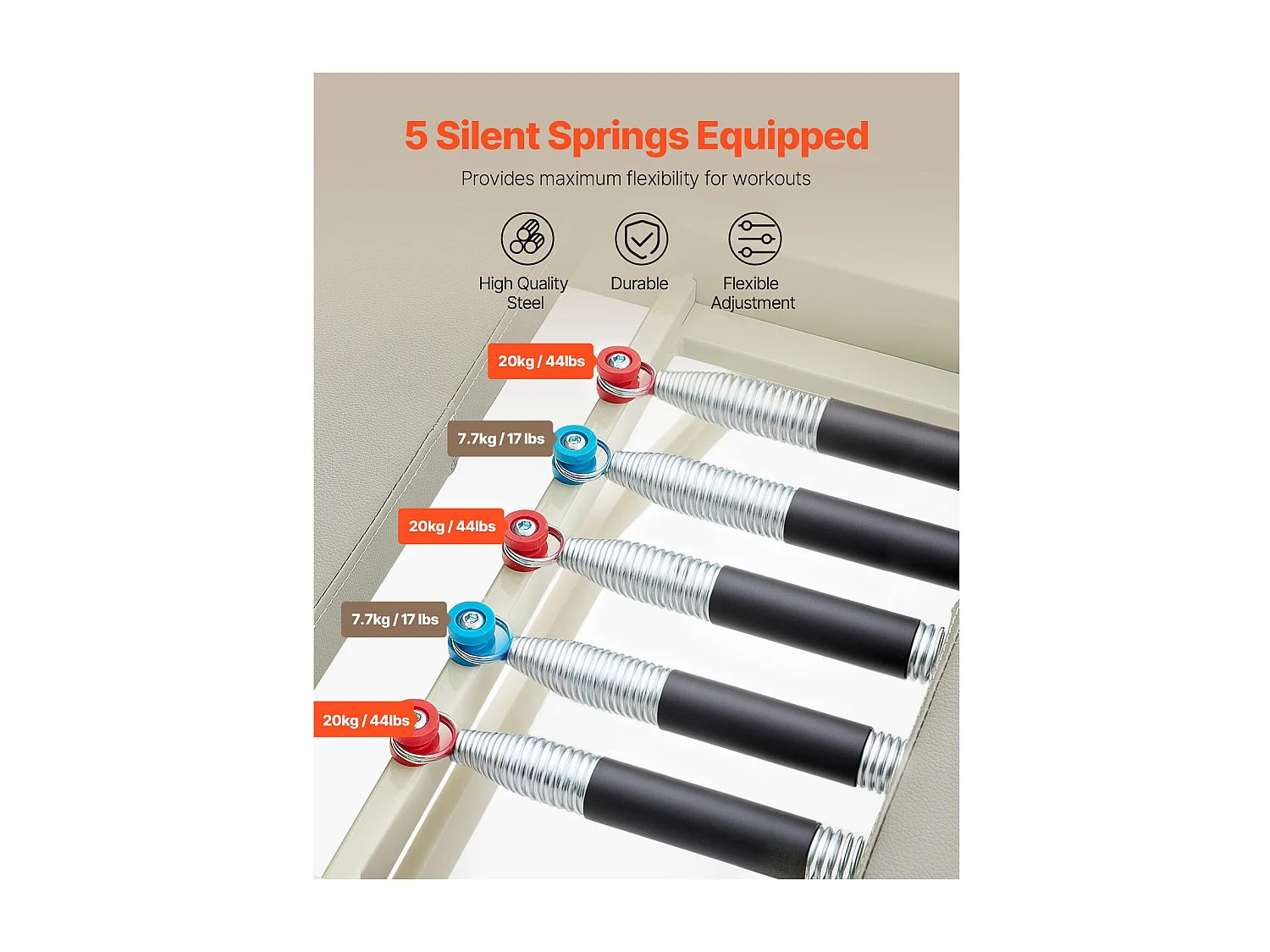 Machine de Pilates SucceBuy Machine de Pilates Reformer Pliable avec Système de Résistance