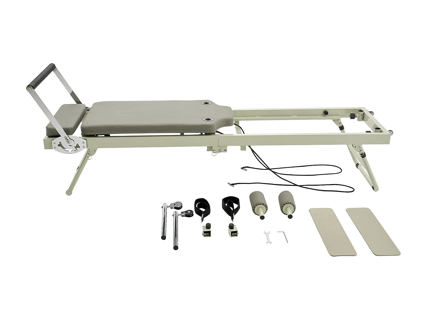 Machine de Pilates SucceBuy Machine de Pilates Reformer Pliable avec Système de Résistance