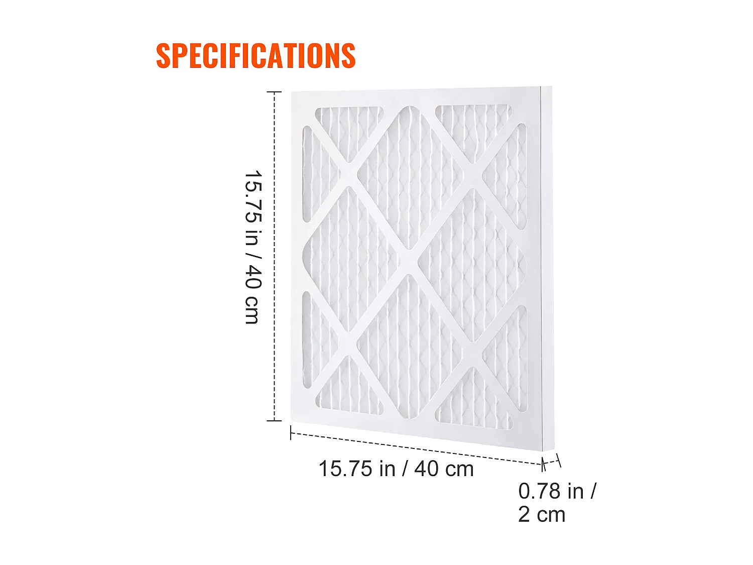 Filtry SucceBuy Zestaw 5 Filtrów z Węglem Aktywnym 40 cm × 40 cm do Oczyszczacza Powietrza