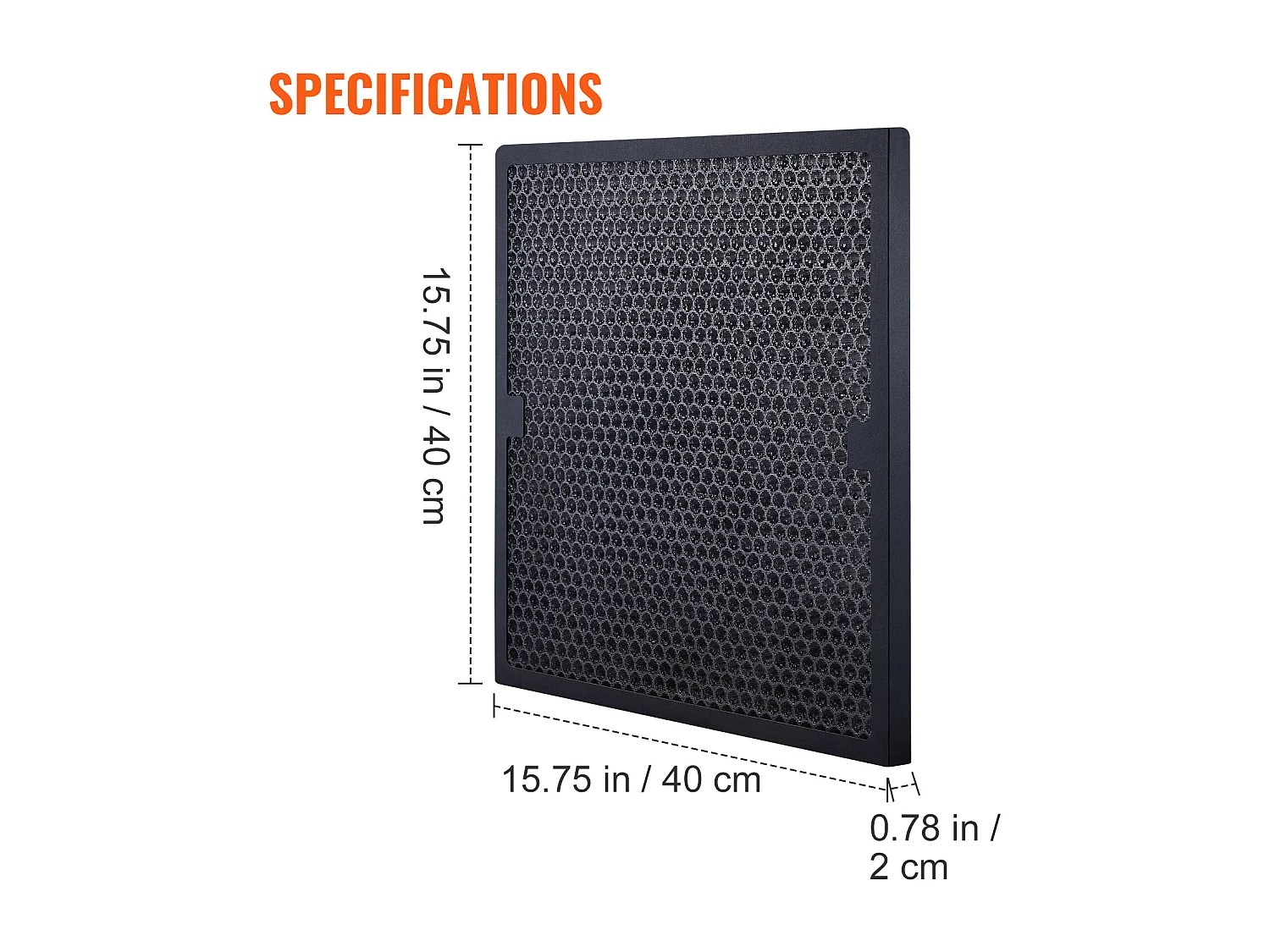 Filtros SucceBuy Filtros de Carbón Activado de Repuesto (Paquete de 3) de 40 cm x 40 cm para Purificador de Aire