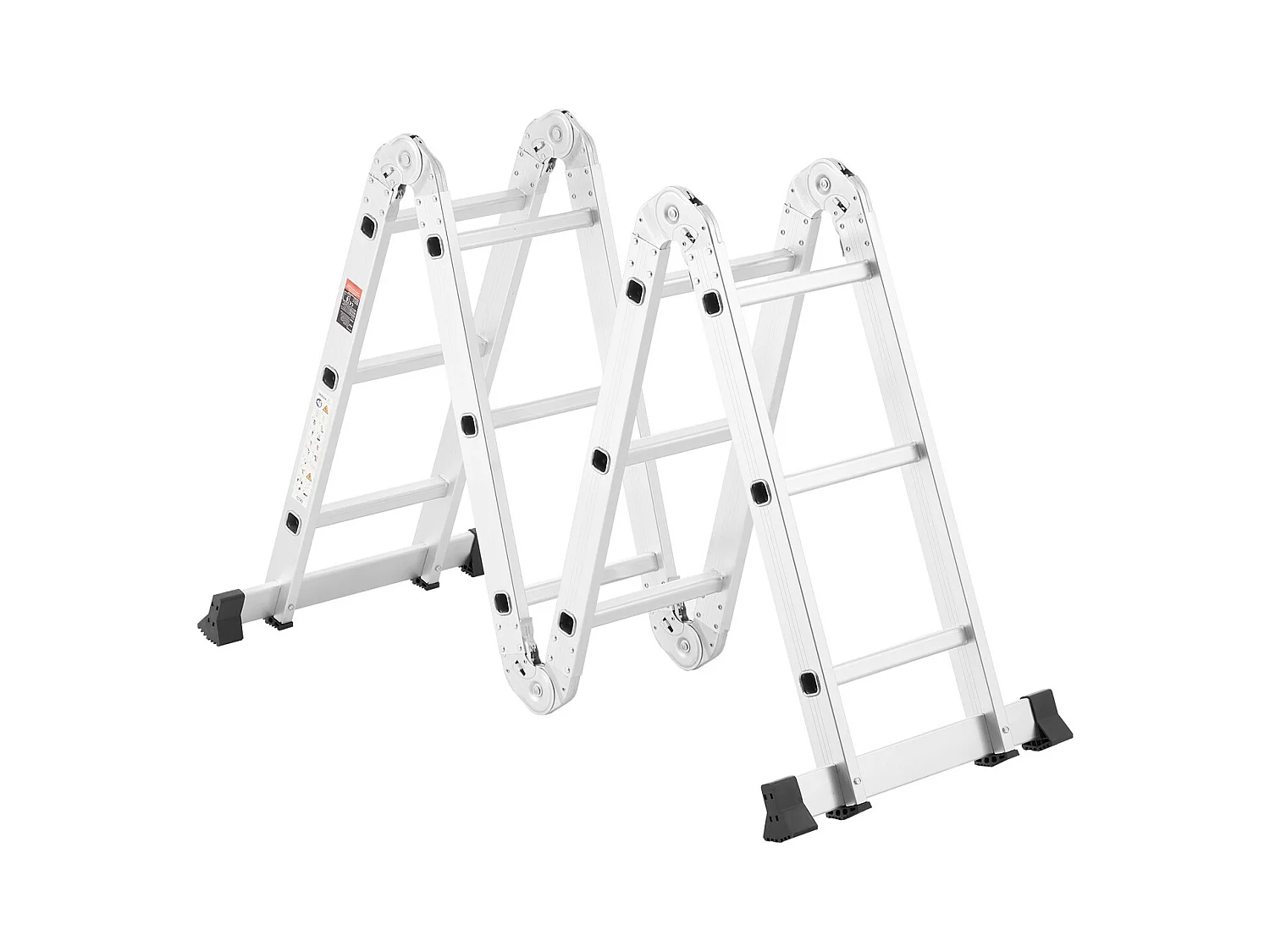 Échelle Pliante Polyvalente SucceBuy 7 en 1, 3 Marches, Hauteur de Portée de 3,5 m, pour le Travail