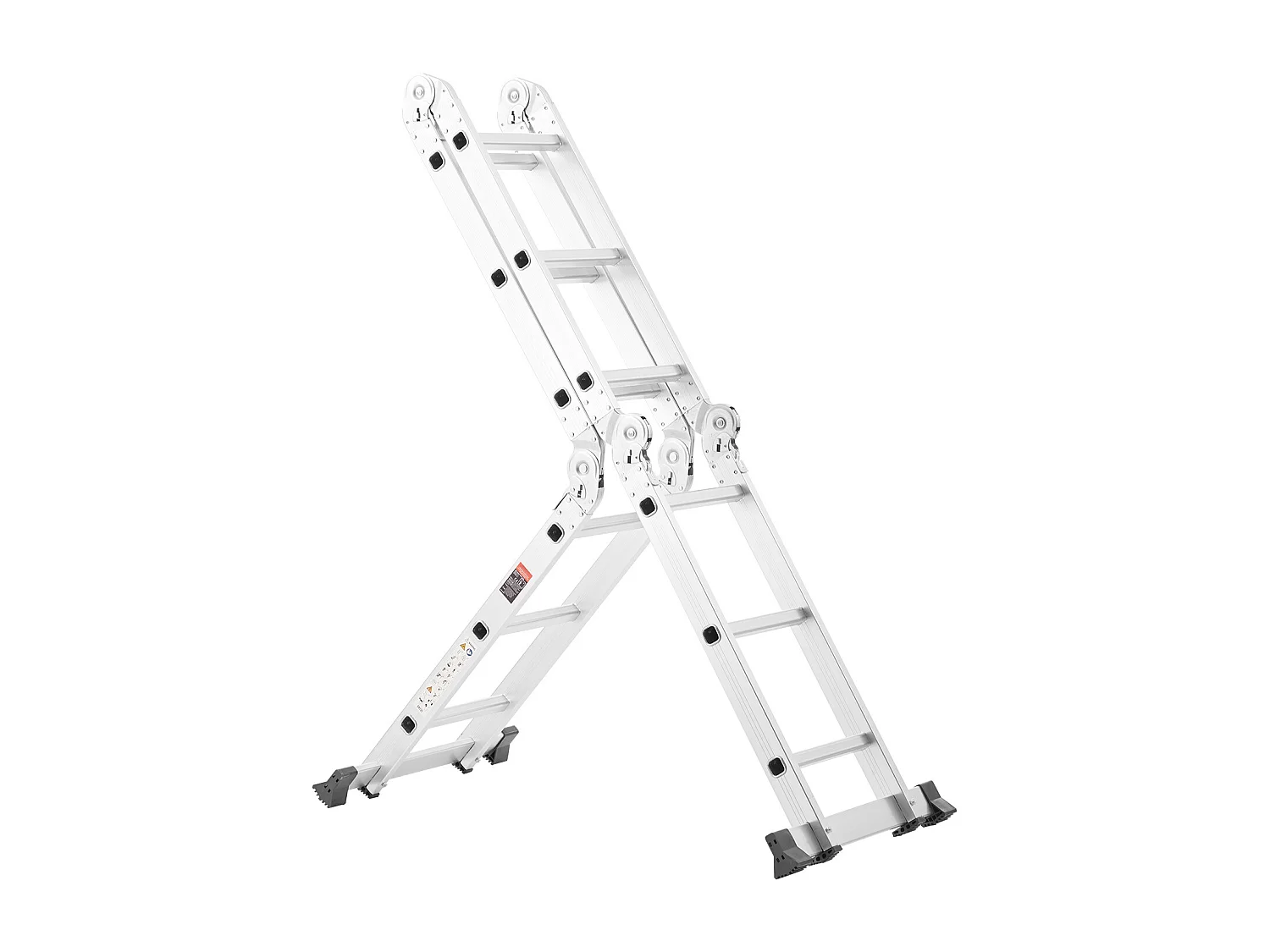 Échelle Pliante Polyvalente SucceBuy 7 en 1, 3 Marches, Hauteur de Portée de 3,5 m, pour le Travail