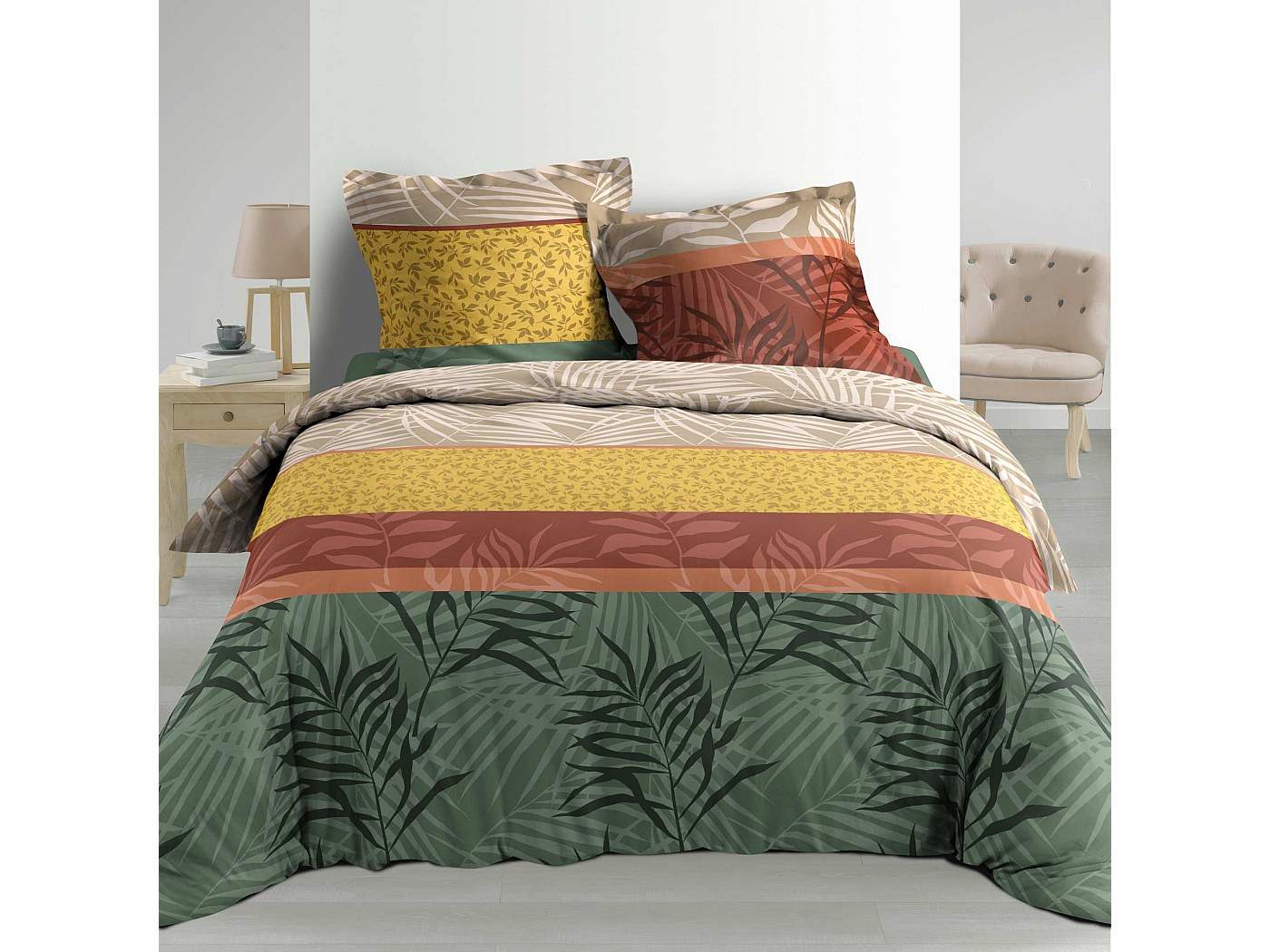 Parure Housse de couette Percale Satine Anthracite 240x220cm | Leroy Merlin