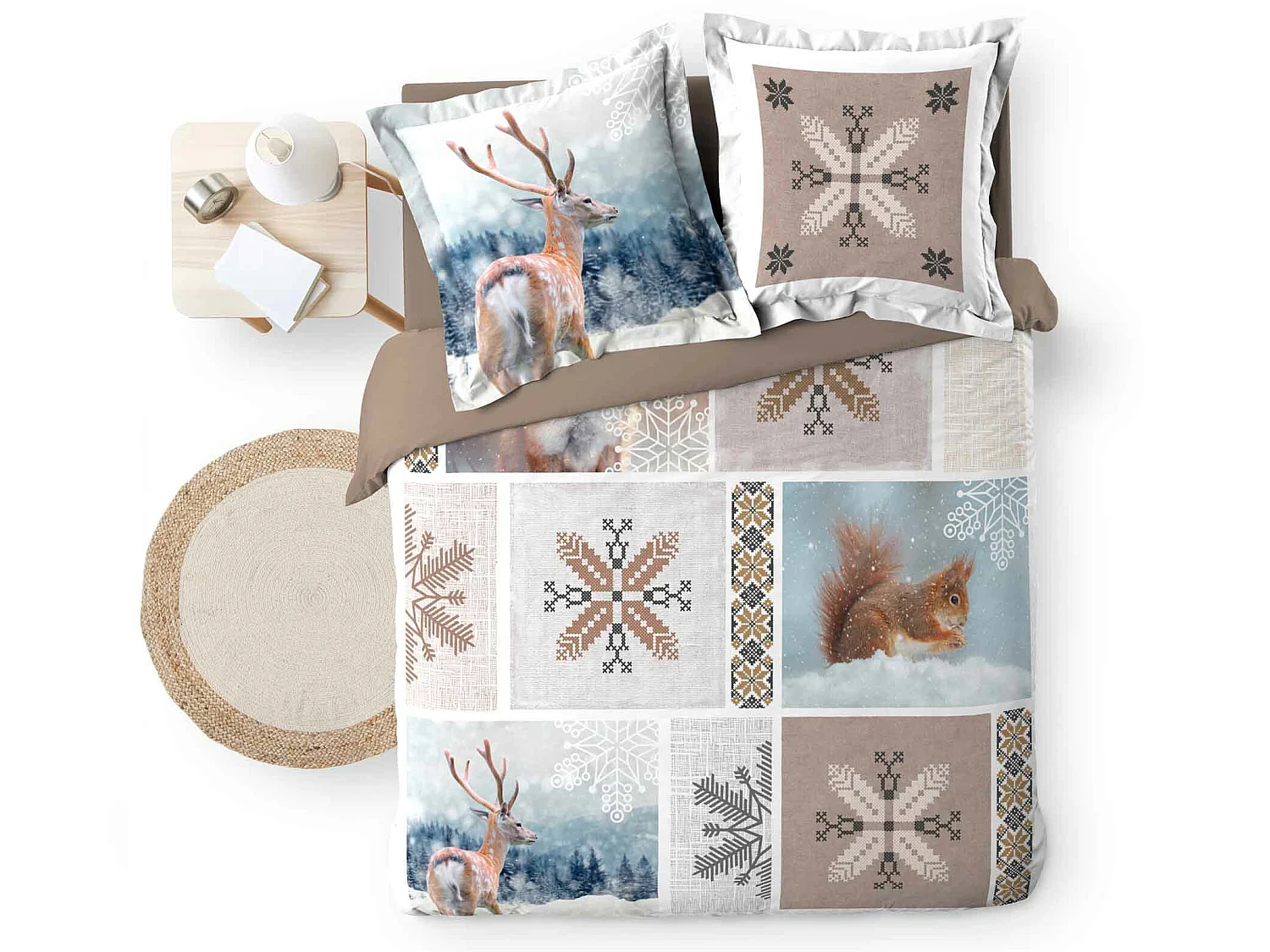 Parure housse couette 260 x 240 cm Douceur Hivernale