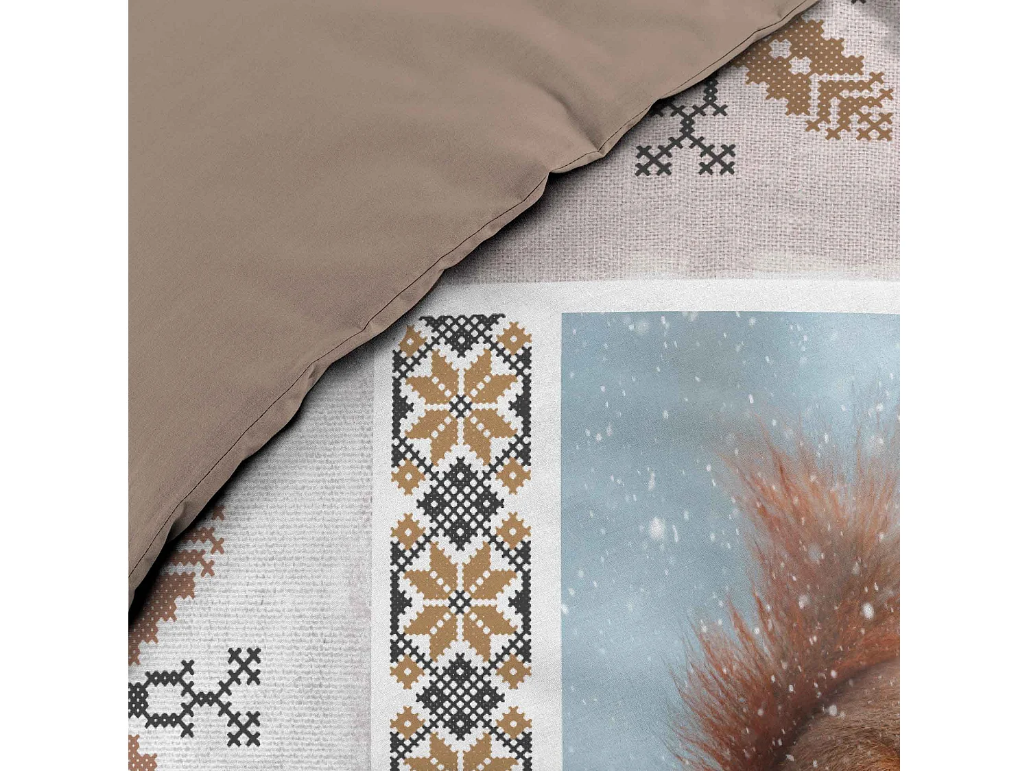 Parure housse couette 260 x 240 cm Douceur Hivernale