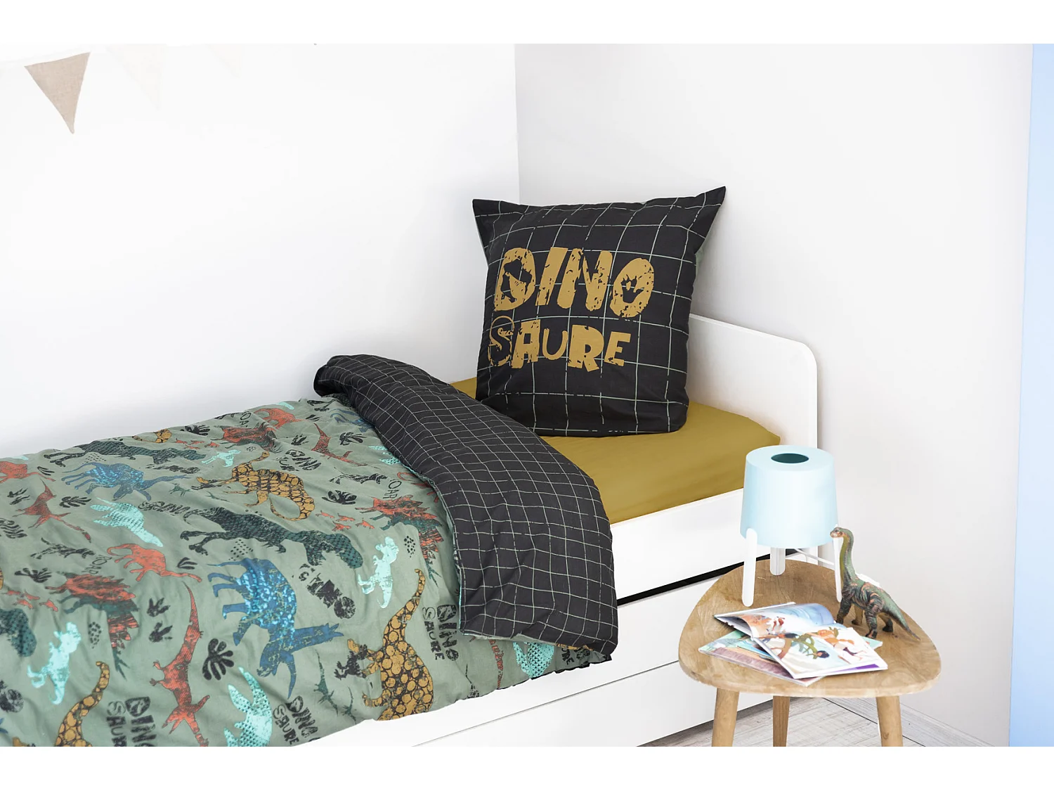 Parure Housse de couette Trias dino 200x200cm