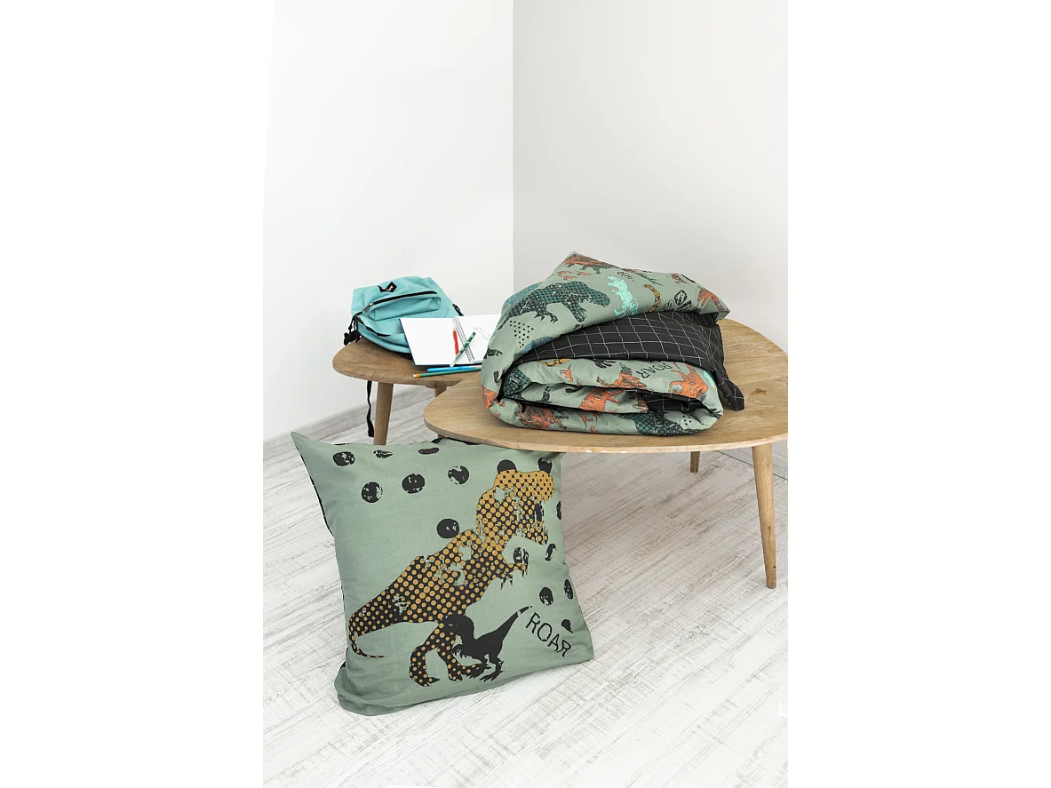 Parure Housse de couette Trias dino 200x200cm