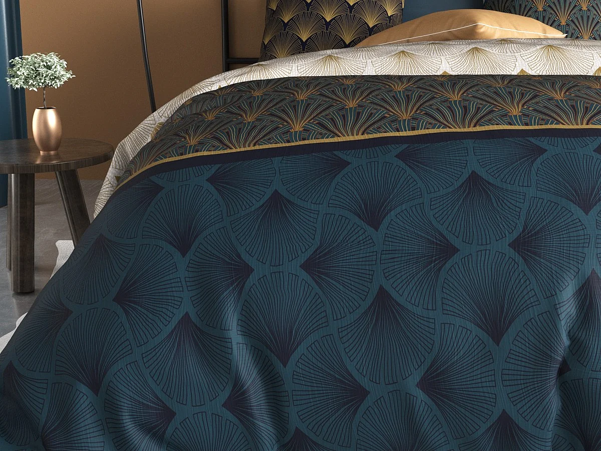 Parure housse de couette percale 220  x 240 cm Opalia