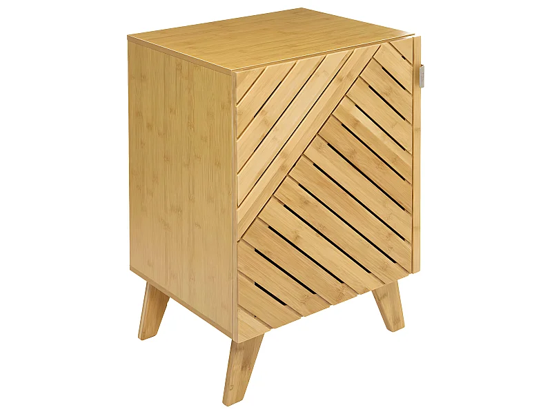 Meuble de rangement Porte modulable 1 Etagère en Bois et Bambou H 70 cm