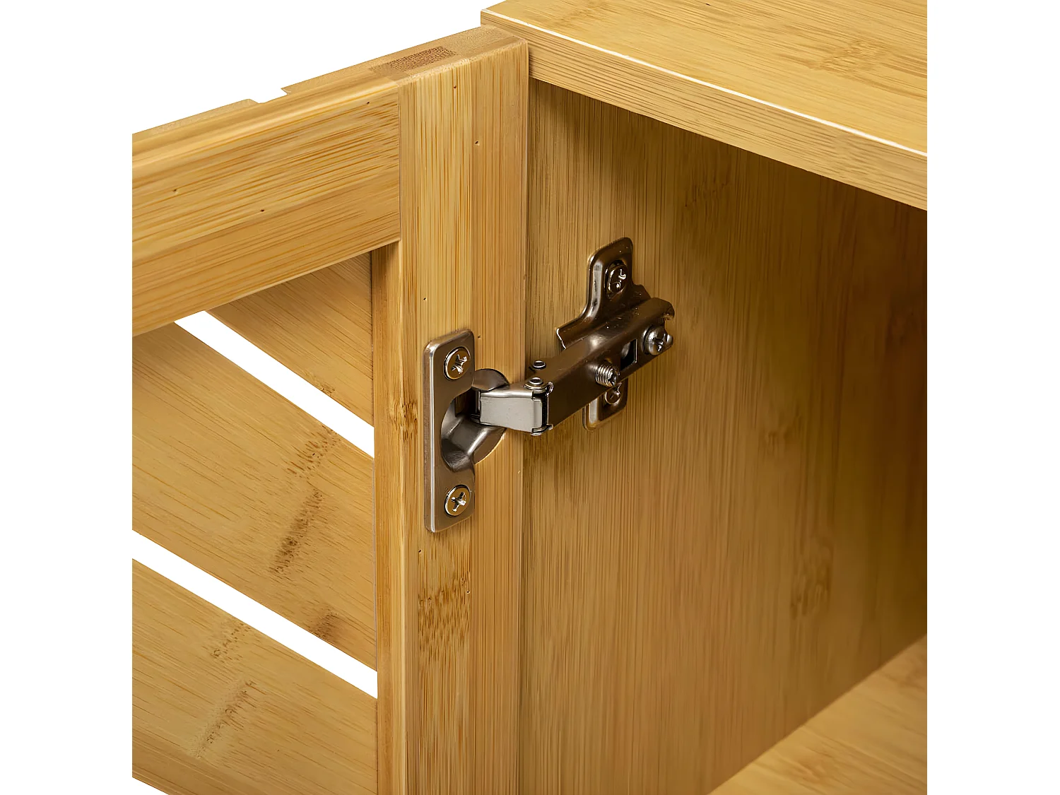 Meuble de rangement Porte modulable 1 Etagère en Bois et Bambou H 70 cm