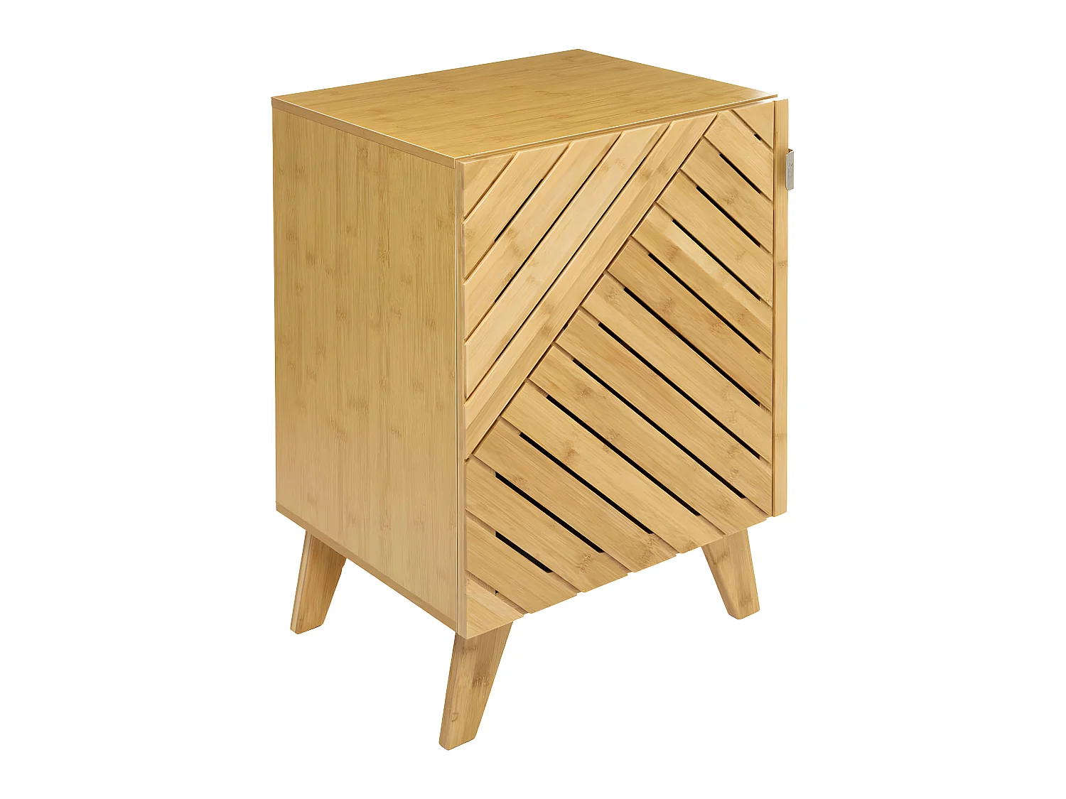 Meuble de rangement Porte modulable 1 Etagère en Bois et Bambou H 70 cm