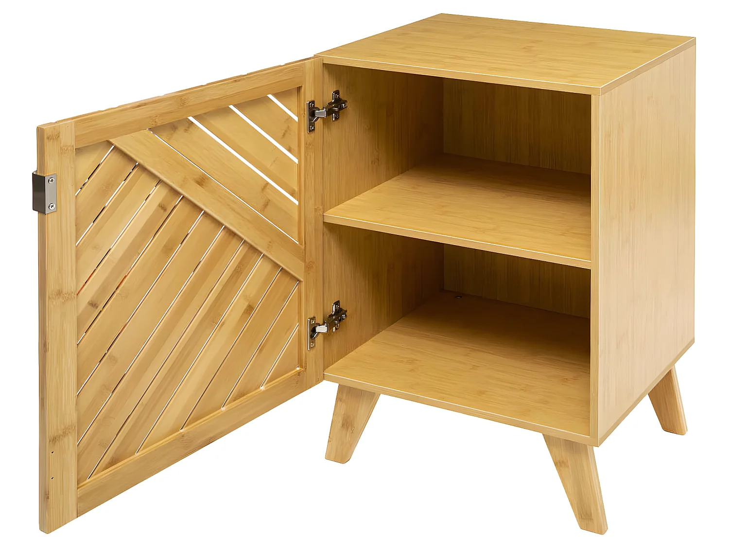 Meuble de rangement Porte modulable 1 Etagère en Bois et Bambou H 70 cm