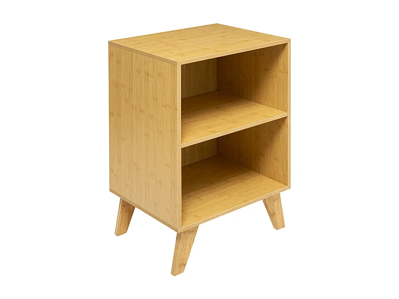 Meuble de rangement 1 Etagère en Bambou et Bois H 70 cm