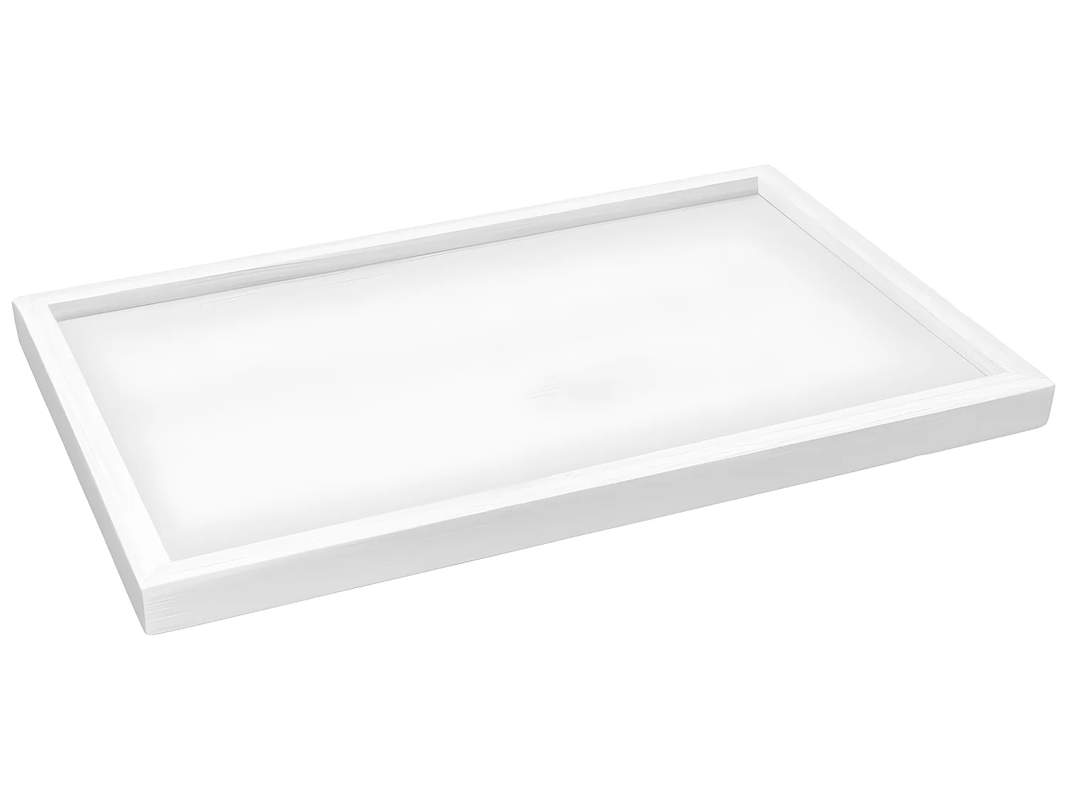 Meuble en Bambou et Métal Blanc avec Miroir et Tablette amovible H 130.50 cm