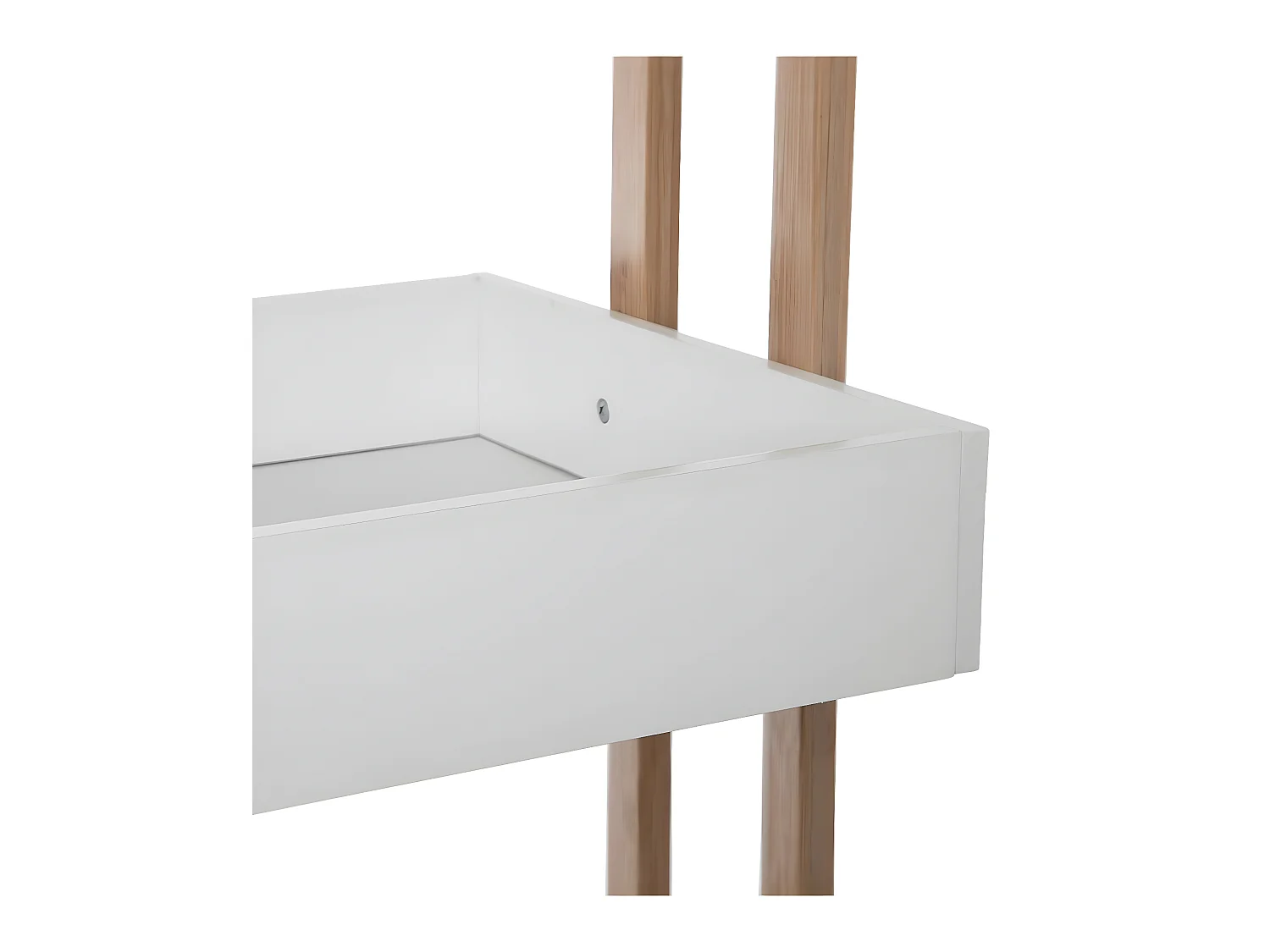 Desserte roulante 4 niveaux en Bambou et Bois Blanc H 87 cm