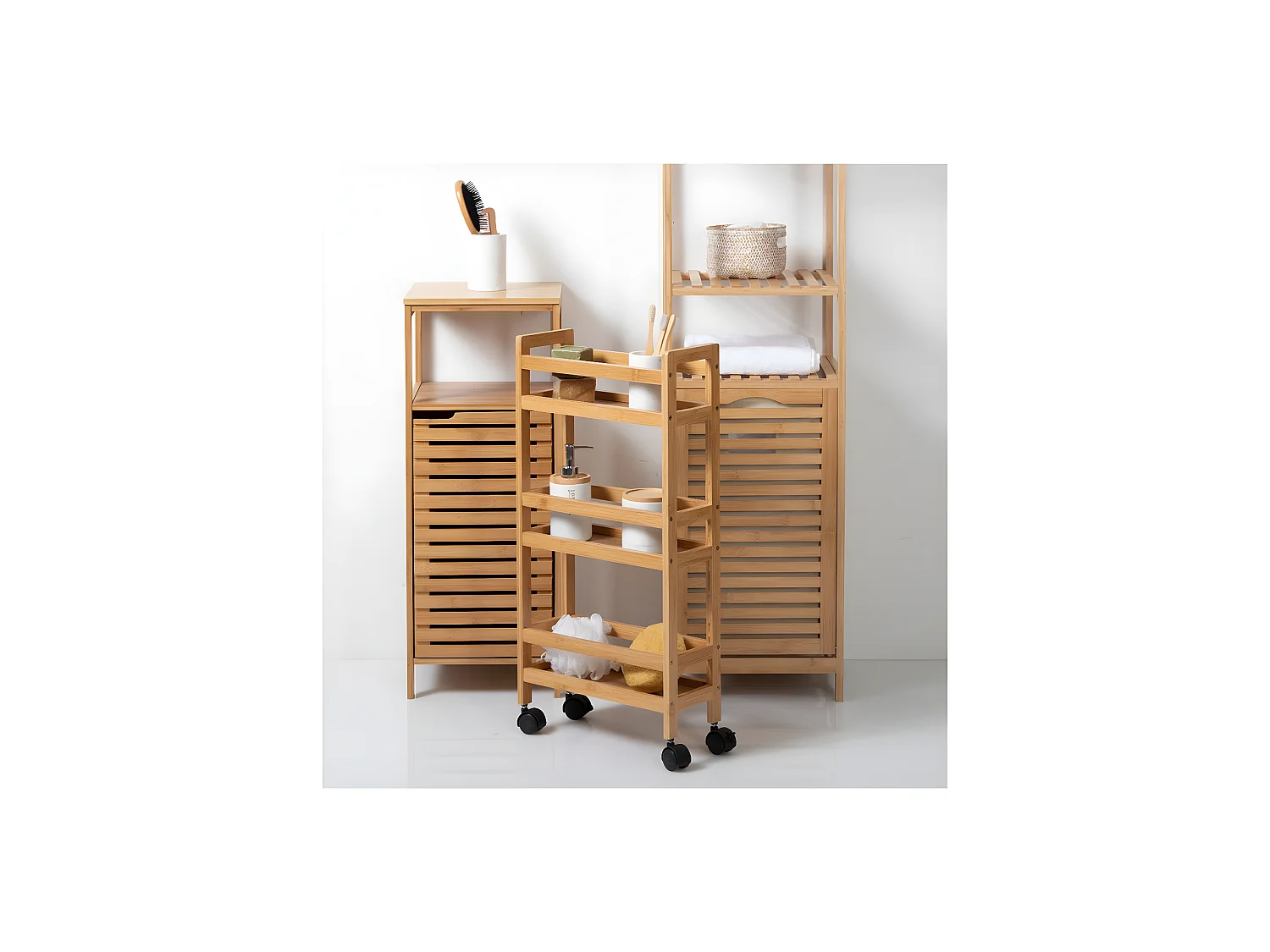 Rollwagen mit 3 Ebenen 36 x 15 x 74,5 cm