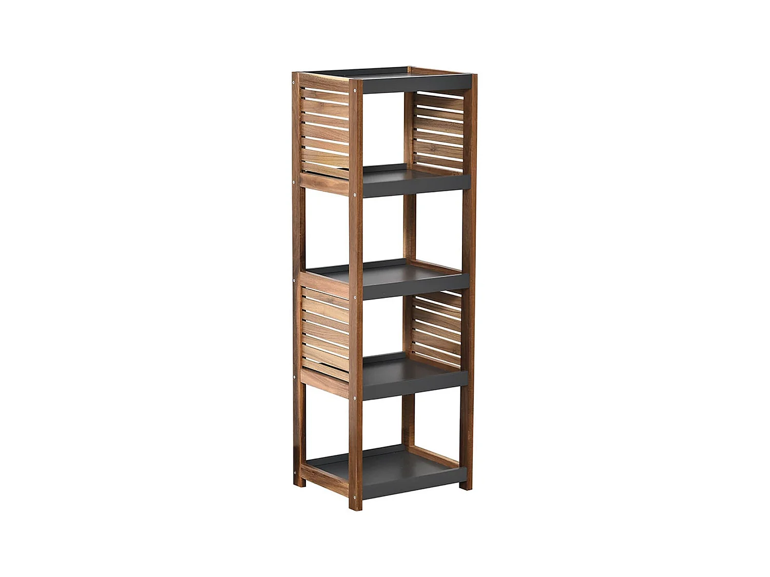 Meuble Etagère de rangement 5 niveaux H 108.5 cm - Acacia