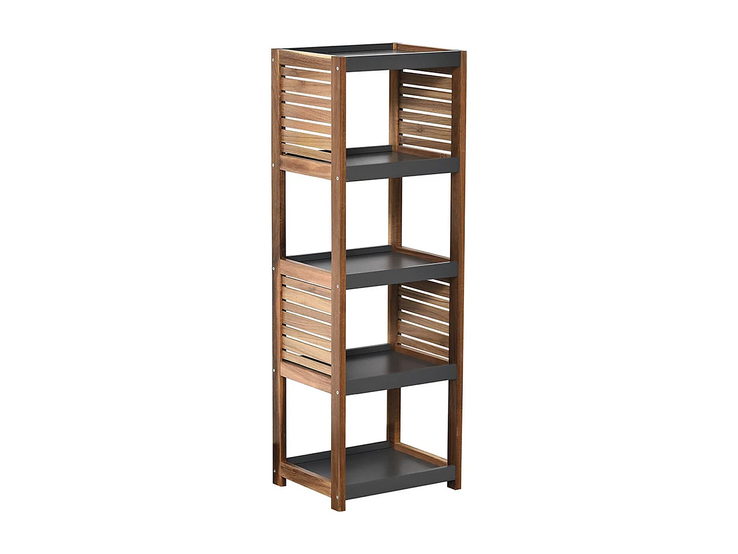 Meuble Etagère de rangement 5 niveaux H 108.5 cm - Acacia