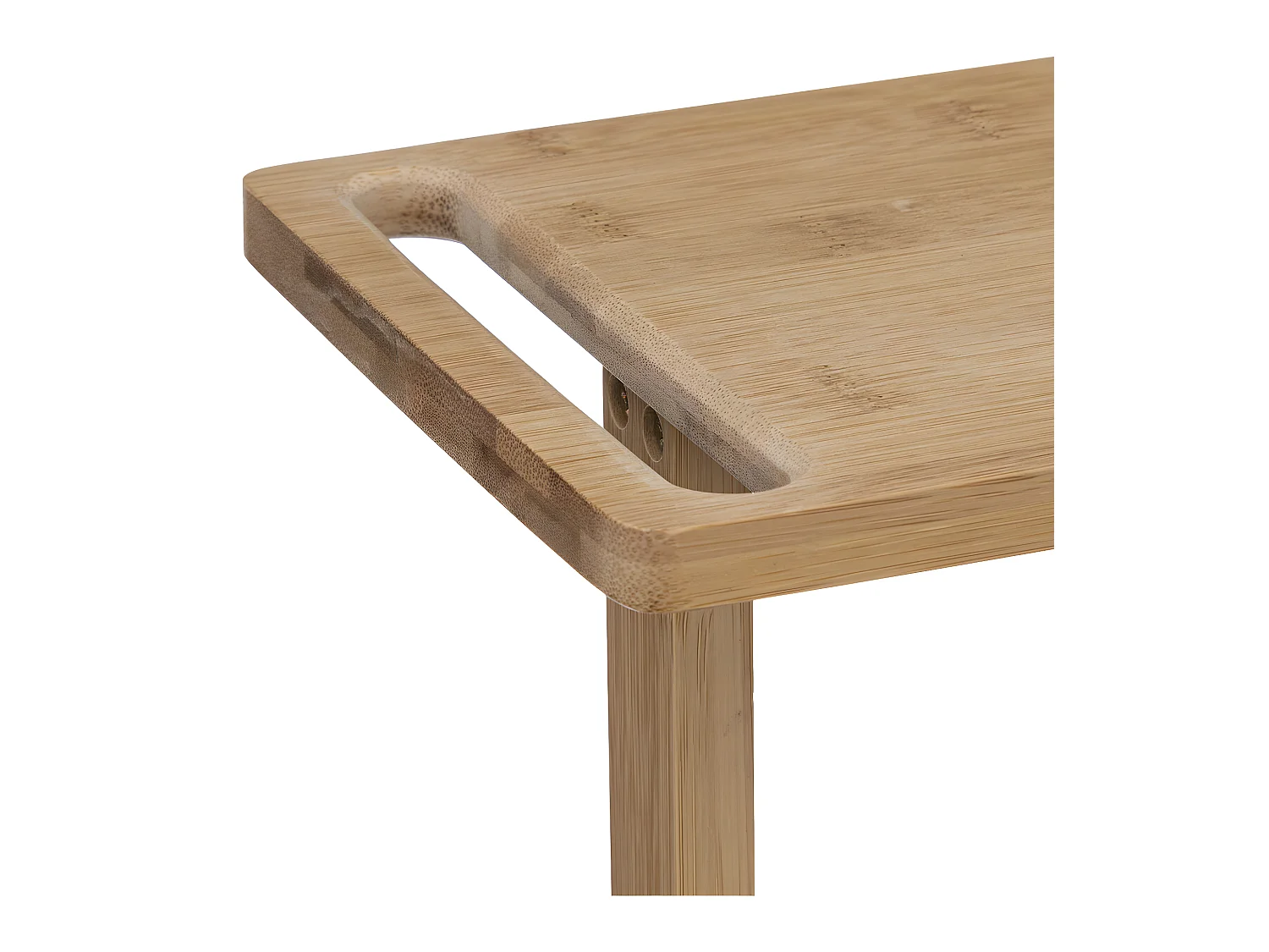 Desserte roulante 4 niveaux en Bambou H 85.5 cm