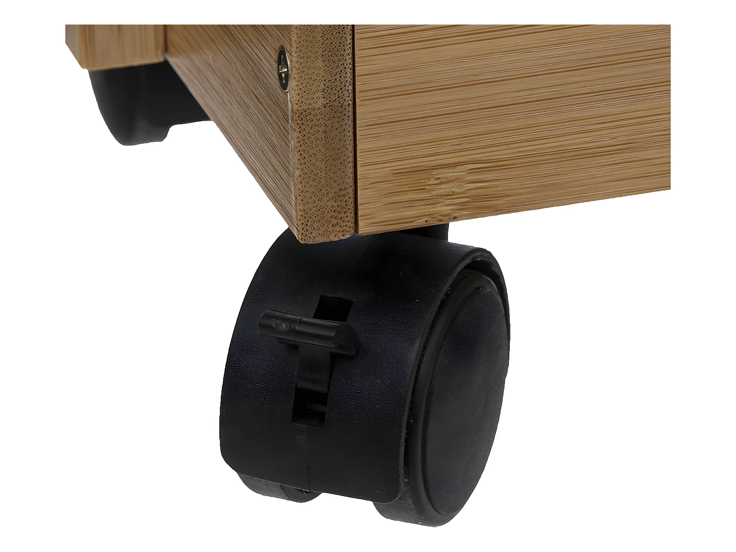 Desserte roulante 4 niveaux en Bambou H 85.5 cm