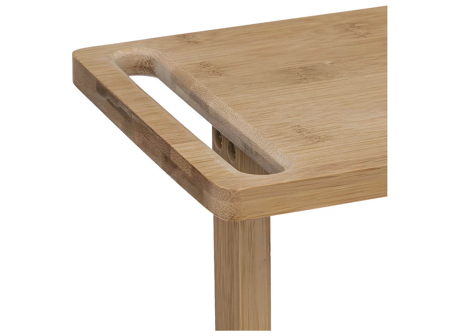 Desserte roulante 4 niveaux en Bambou H 85.5 cm