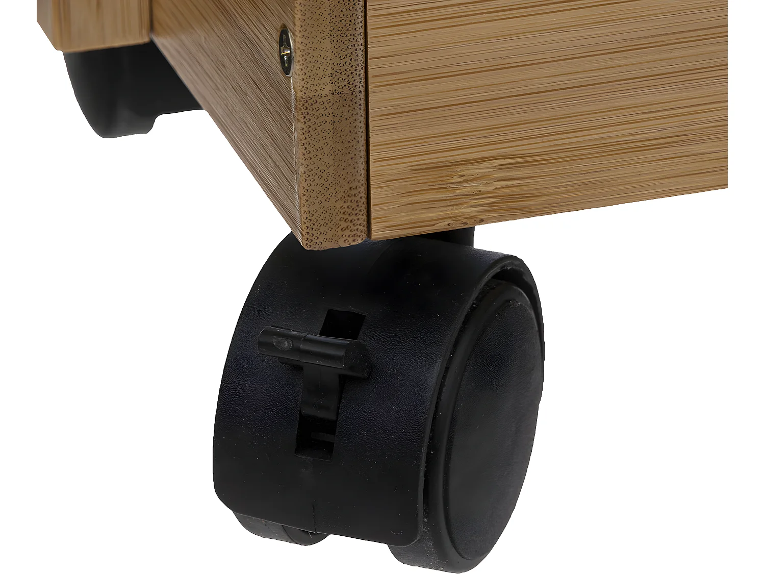 Desserte roulante 4 niveaux en Bambou H 85.5 cm