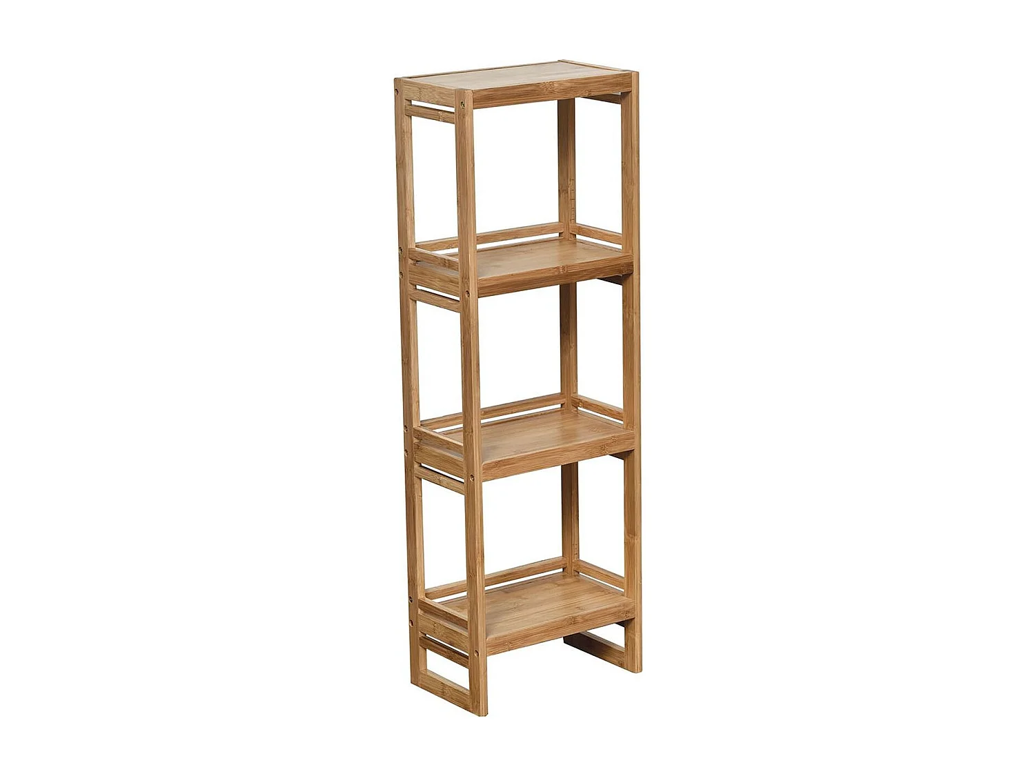 Meuble Etagère de rangement 4 niveaux en Bambou H 100 cm