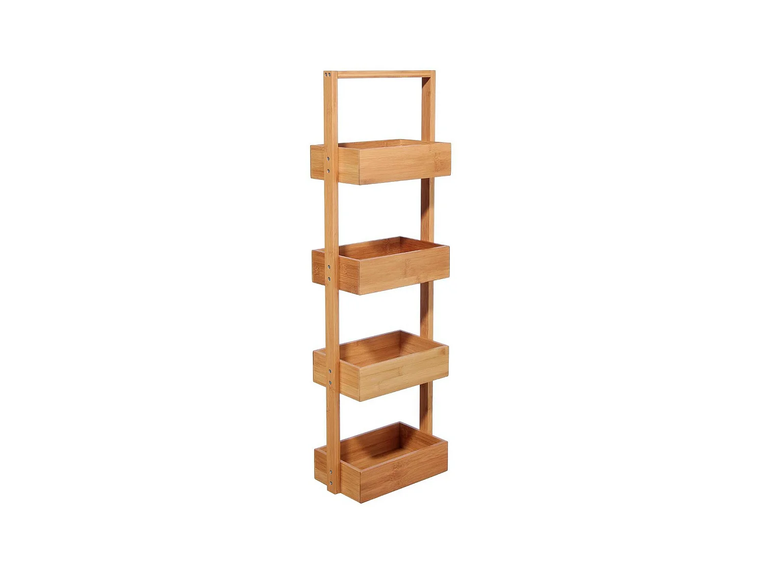 Étagère de rangement Desserte 4 niveaux en Bambou H 88 cm